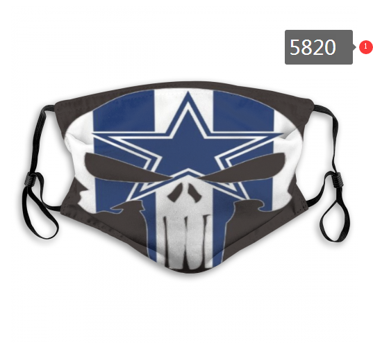 2020 NFL Dallas cowboys #4 Dust mask with filter->nfl dust mask->Sports Accessory